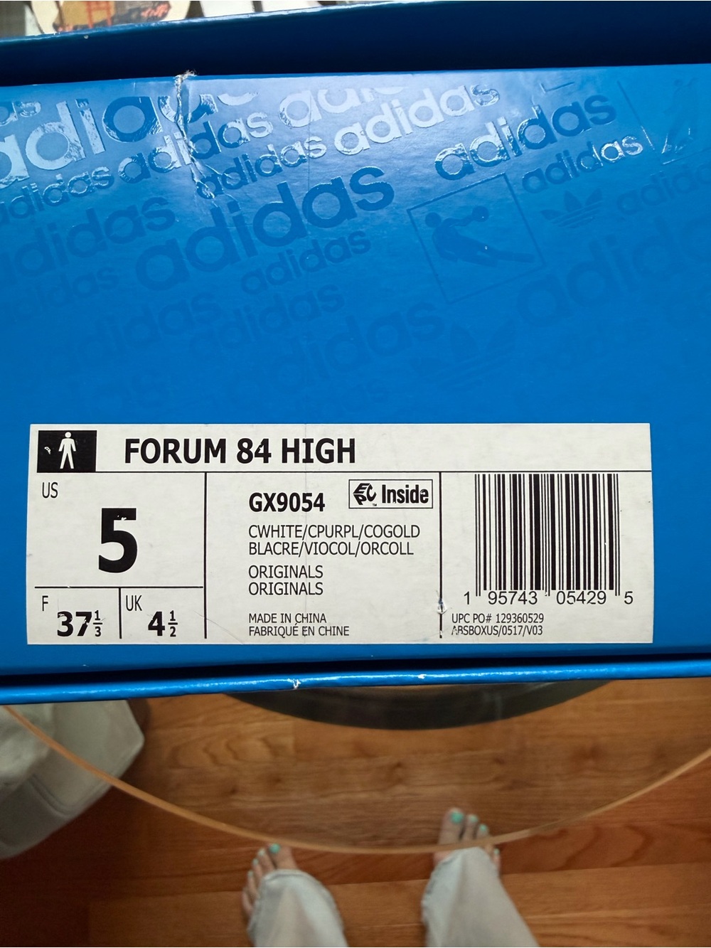 adidas Forum 84 High Top - “Lakers” gold and purple. With box and all tags.